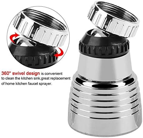 3 Color LED Light Changing Glow Temperature Sensor Shower Stream Water Faucet Tap Round 360Degree Rotate for Kitchen Bathroom 1 PCS