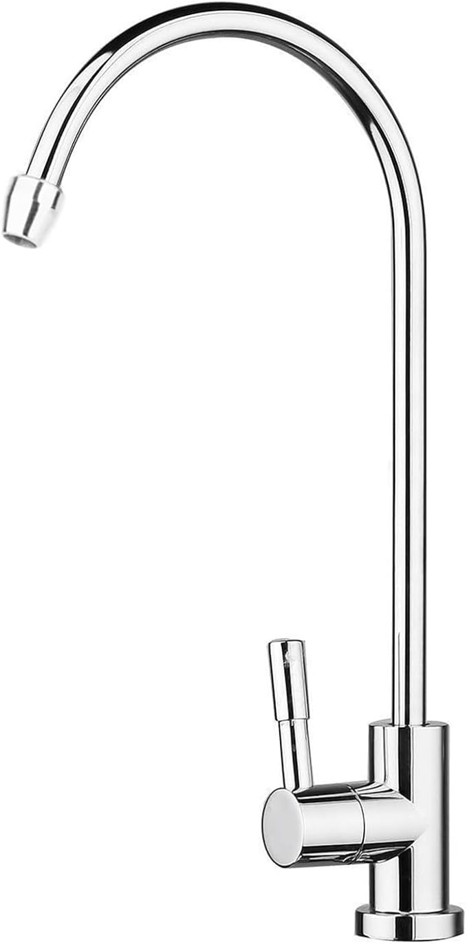 NYMFEA yaoqijie 1pc 1/4 Drinking Water Faucets 360 Degree Chrome Osmosis Drinking Water Filter Faucet Lasting