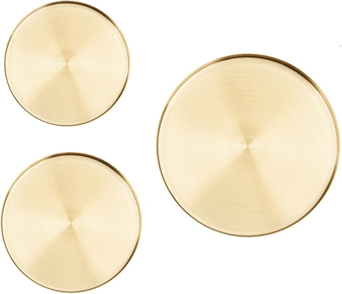 Food Tray Kitchen Stainless Steel Gold Plate Space Saving Round Shape Jewelry Display Decorative Storage Tray Desktop Bathroo (Color : L 30cm) (Gold)