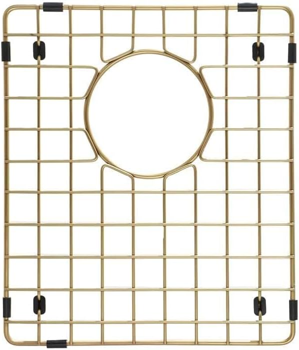 Starstar Sinks Protector Matte Gold 304 Stainless Steel Kitchen Sink Bottom Grid, Rack (13 L x 15 W)