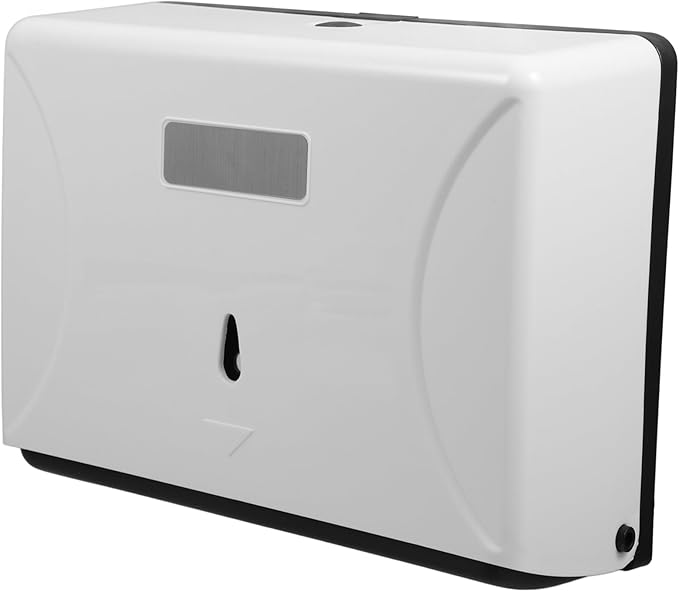 Cabilock Wall Mounted Paper Towel Dispenser High Capacity Touchless Hand Towel Holder for Commercial Use Bathrooms and Kitchens Versatile White Design for Easy Access and Space Saving