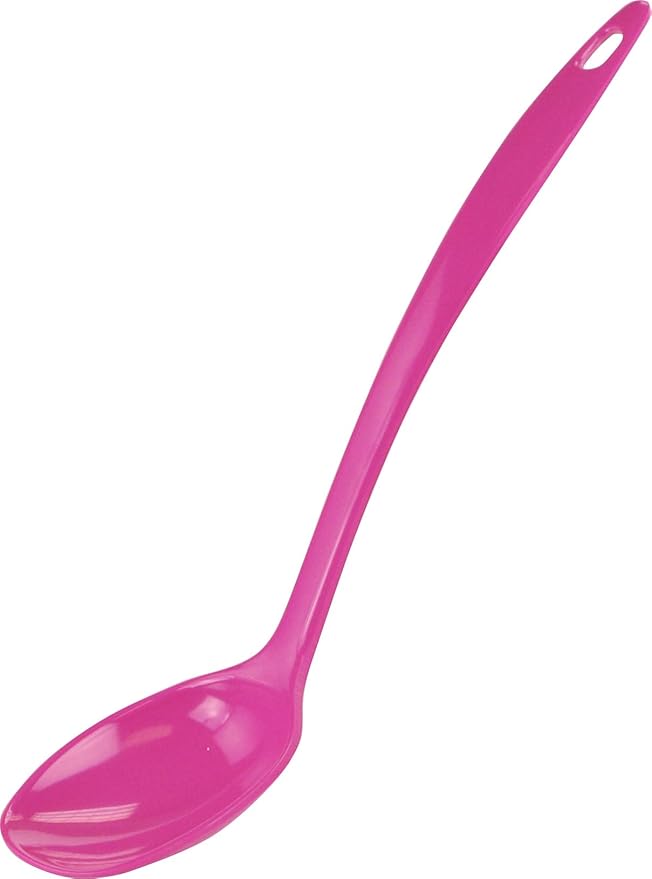 Reston Lloyd 100% Melamine Kitchen Utensil Set, Non Scratching Ladle, Spoon, Slotted Spoon & Spatula, Easy To Hold, Set of 4, Magenta