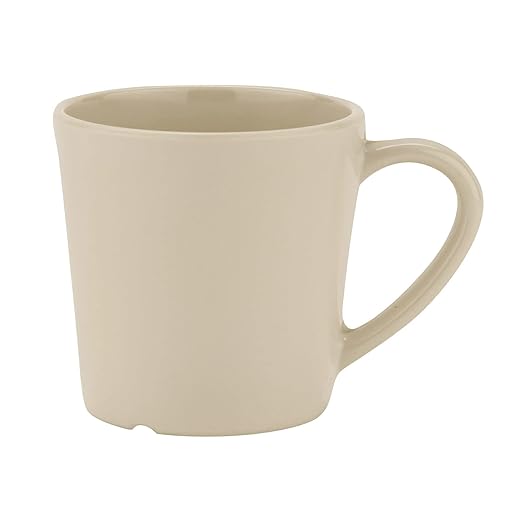 G.E.T. C-107-IV Melamine Coffe Mug/Cup, 8 Ounce, Ivory (Set of 12)