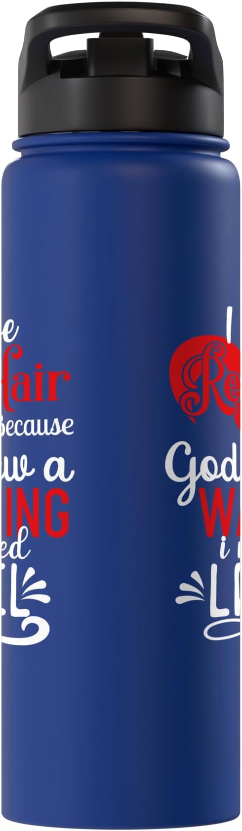 i have red hair because god knew i needed a warning label Stainless Steel Insulated Water Bottle