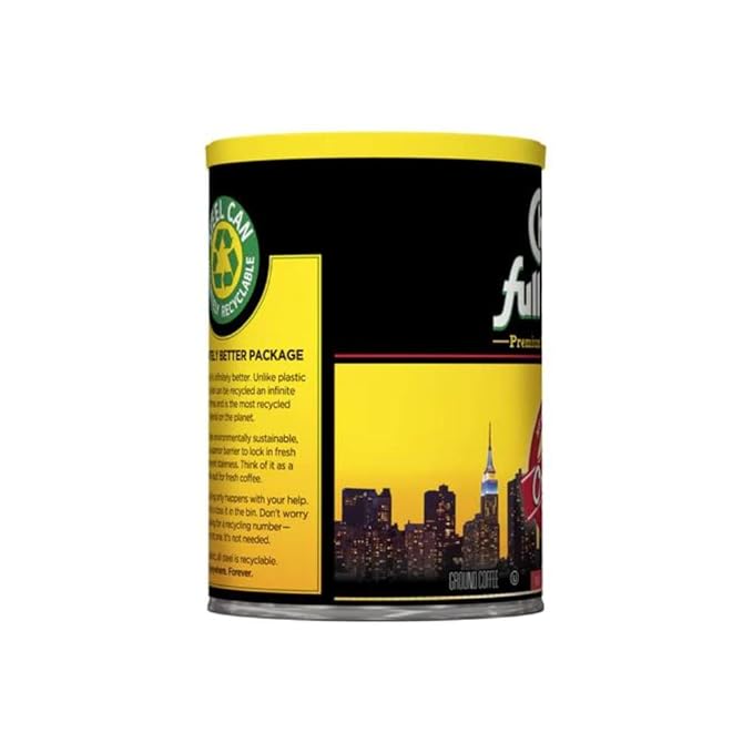 Chock Full o' Nuts Heavenly Original Ground Coffee – Premium Beans in Recyclable Steel Can – Rich Flavor & Aroma, Medium Roast – Perfect for Drip, Pour-Over, Percolator – 11.3 Oz Can