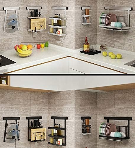 Drainer Rack Kitchen Wall-Mounted Storage Rack Stainless Steel Dish Drainer Wall Mounted Dish Drying Rack with Drip Tray Kitchen Plates Organizer