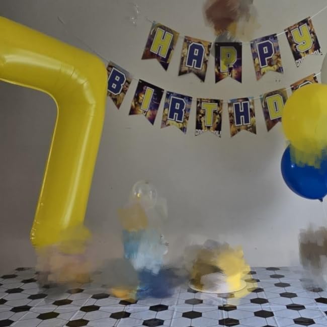 Balloon Numbers 40 Inch, 7 Balloons for Birthday Party, Yellow Number Balloons for 7, 17, 27 Game Competition Wedding Anniversaries Party Christmas