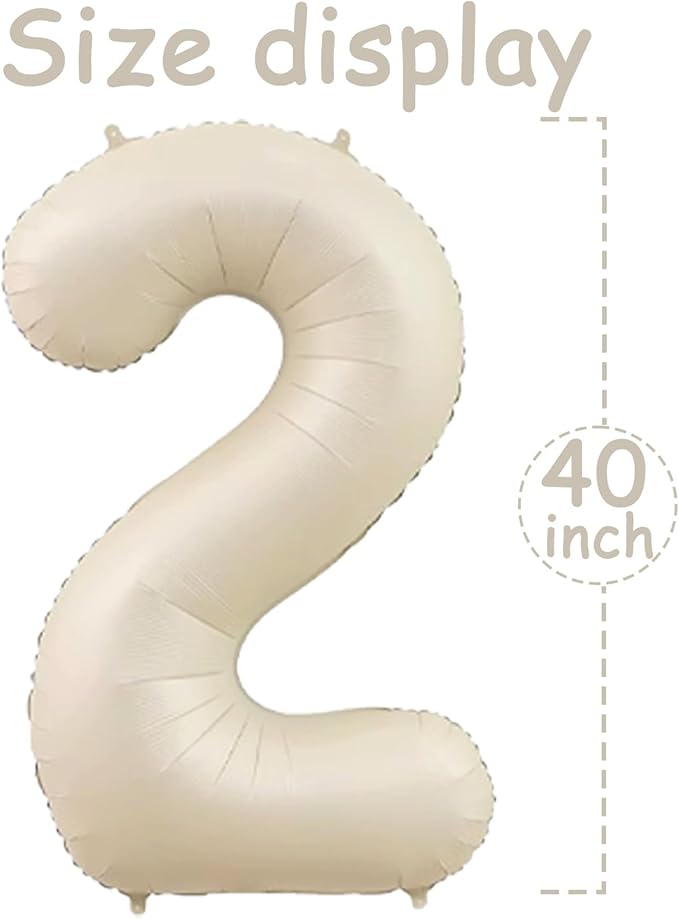 Huge Cream White 2026 New Year Balloons 40 Inch 2026 Matte Nude White Mylar Foil Helium Number Balloons 2026 Christmas New Year Eve Graduation Party Decorations Supplies