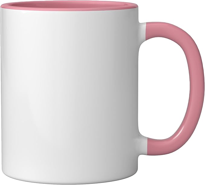 Ufo Flying Saucer Invasion 1950's Sience Fiction Abduction Ceramic Mug, Pink/White