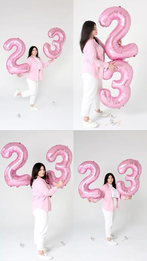 Balloon Number 40 Inch, Large Pastel Pink Number 13 Balloon Party Decorations for 1 3 31 Birthday Memorial Day, Foil Balloon for Outdoor & Indoor Wedding Supplies