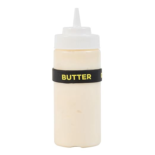Restaurantware Silicone Squeeze Bottle Band 10 Count 2.75 Inch Dishwasher Safe Condiment Identification Band, Butter Black Non-Slip Label Band for Condiment Labeling at Restaurants, Food Trucks