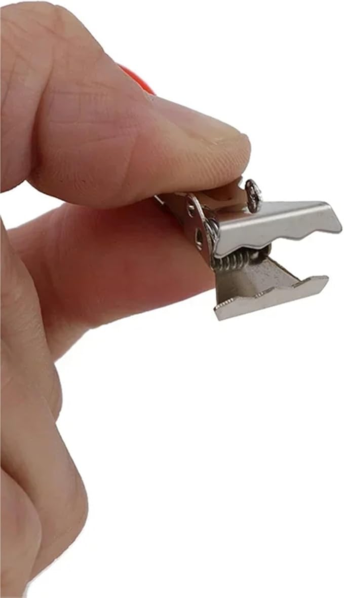 100pcs Colorful Rope Towel Clips Stainless Steel Hooks Multi-Function for Kitchen Bathroom Living Room(Red)