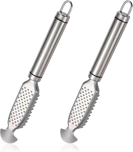 2 Pack Fish Scales Scraping Tool,Multifunction Stainless Steel Fish Scaler Remover, Kitchen Tools Scale-scraping Crafts for Home Market Restaurant