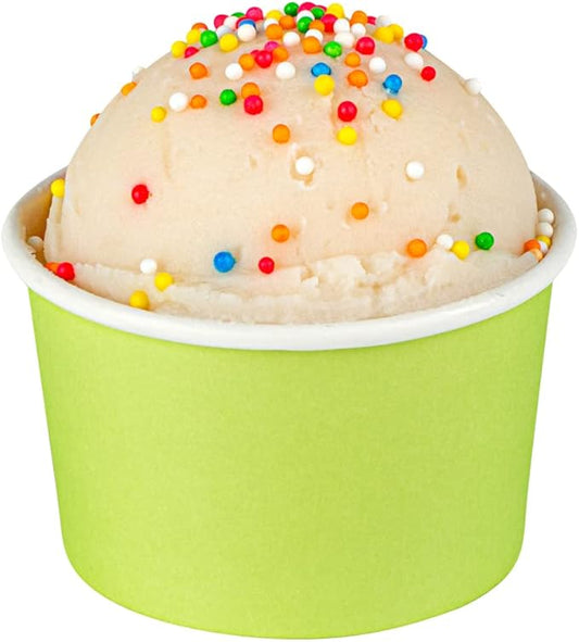 Coppetta 3 Ounce Paper Cups, 200 Durable To Go Cups - Lids Sold Separately, Disposable, Green Paper Dessert Cups, Freezable, For Cafes And Restaurants - Restaurantware