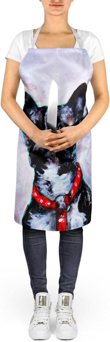 Caroline's Treasures Boston Terrier Ziggy Apron Cooking Kitchen Server Baking Crafts Gardening for Adult Women Men, Unisex, Large, Multicolor