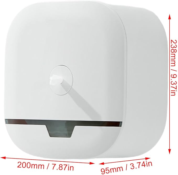 Luocute Wall Mount Paper Towel Dispenser, ABS Plastic Rustproof Scratch Proof with Lock, Large Capacity Hand Towel Holder for Bathroom Kitchen Office Public Places (White)