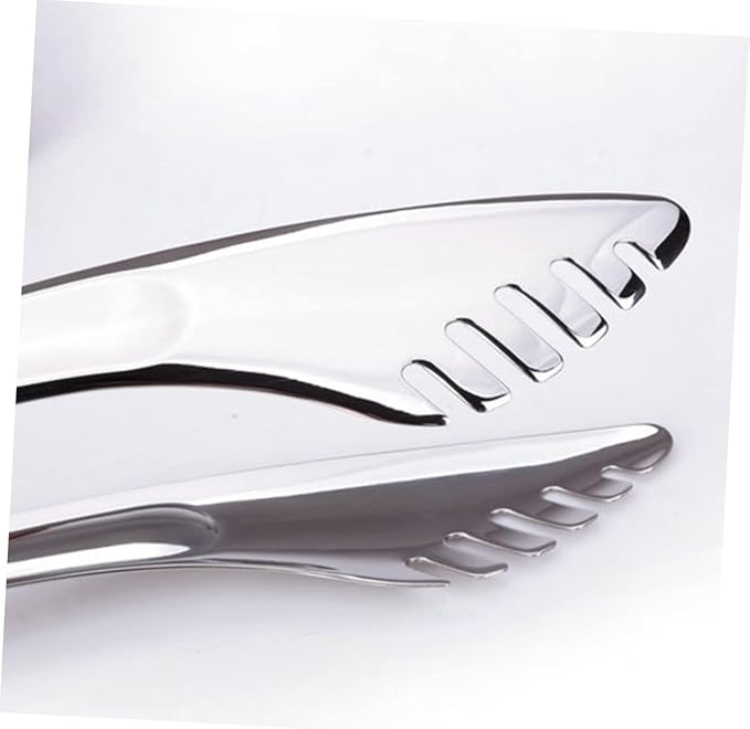 Spatula Metal Bread Toaster Sandwich Toaster 3pcs BBQ Tongs Pasta Noodles Tongs Bread Tongs Serving Clips Stainless Steel Food Clip Kitchen Serving Tongs Fixture Snack Appetizer, Silver
