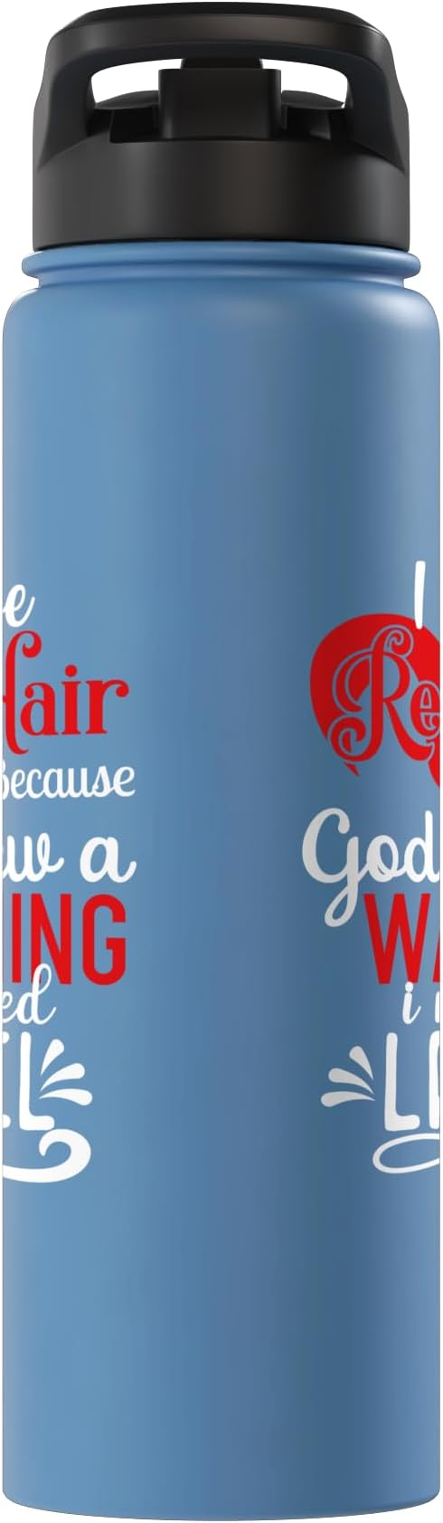 i have red hair because god knew i needed a warning label Stainless Steel Insulated Water Bottle