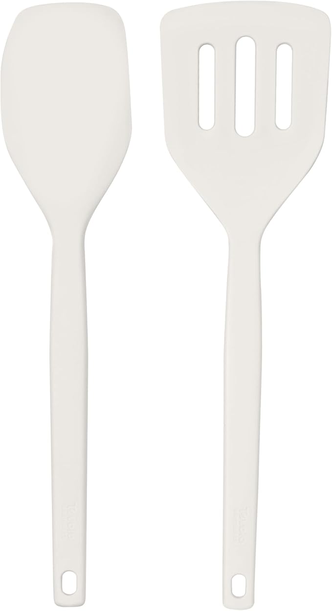 Tovolo Elements Silicone Spatula Turner Set Kitchen Utensils Heat Resistant 600F, Easy Clean Dishwasher Safe Nonstick Spatula Turner Bundle Cookware for Cooking Baking Mixing Tools, Buttercream