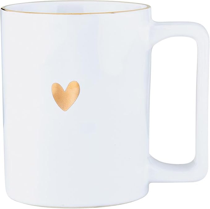Santa Barbara Design Studio Holiday Ceramic Mug with Gold Foil Detail, 16-Ounces, Holiday Love