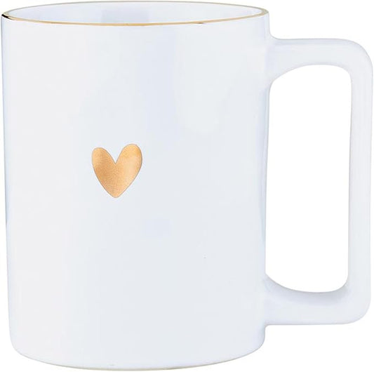 Santa Barbara Design Studio Holiday Ceramic Mug with Gold Foil Detail, 16-Ounces, Holiday Love