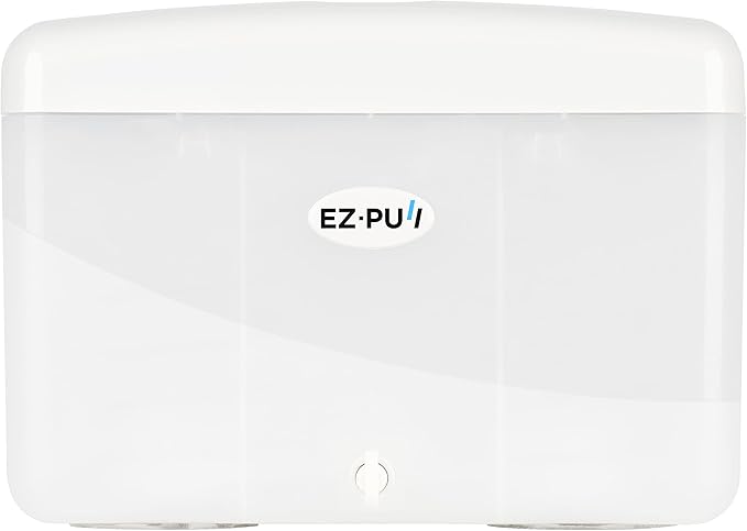 EZ-Pull Countertop SLIMFOLD Hand Towel Dispenser for Kitchen/Bathroom/Office/RV/Airbnb(Only Works with SLIMFOLD Paper), White 4600-EZ, EZbrnd 9" x 3.5" x 6"