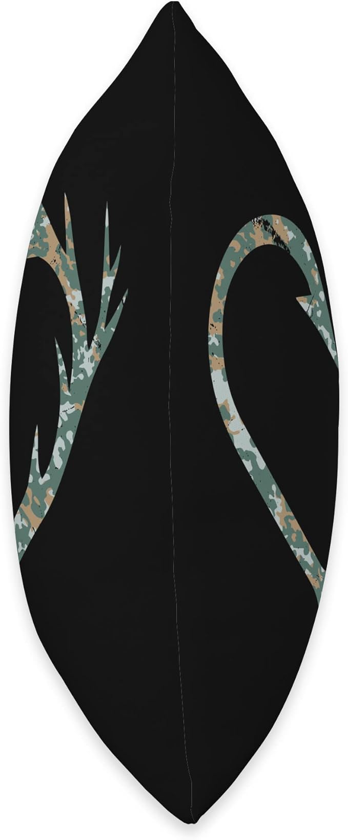 Fishing Hook Antler Heart Fishing Hunting Camo Deer Fish Throw Pillow