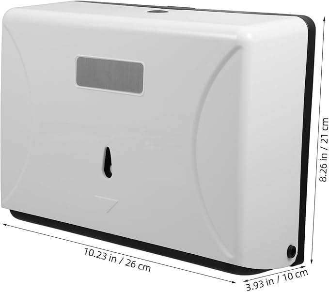 Cabilock Wall Mounted Paper Towel Dispenser High Capacity Touchless Hand Towel Holder for Commercial Use Bathrooms and Kitchens Versatile White Design for Easy Access and Space Saving