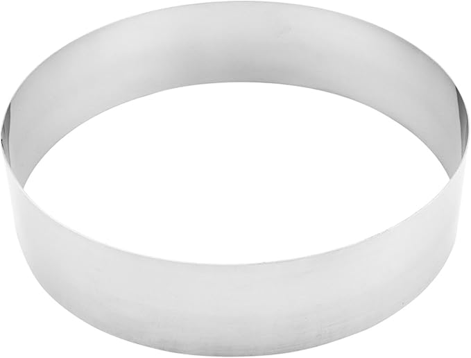 Restaurantware 10 x 2.4 Inch Baking Ring 1 Round Cake Ring - Oven-Ready Freezable Stainless Steel Ring Mold Dishwashable For Cooking Or Baking