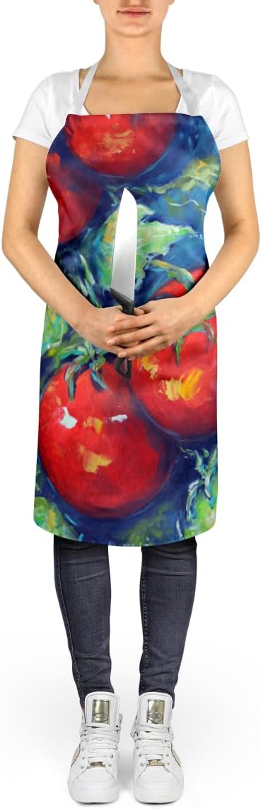 Caroline's Treasures Creole Tomatoes Apron Cooking Kitchen Server Baking Crafts Gardening for Adult Women Men, Unisex, Large, Multicolor