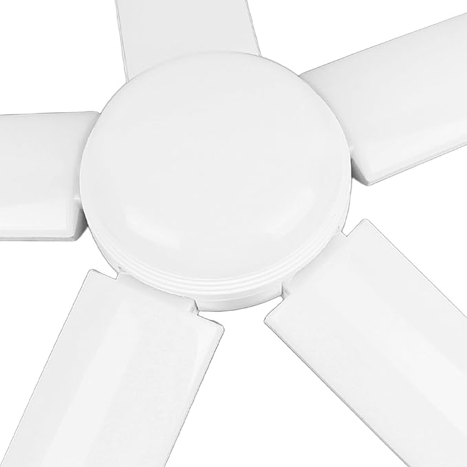 LED Garage Light, 5-Blade Plastic Garage Light Voice Control for Home