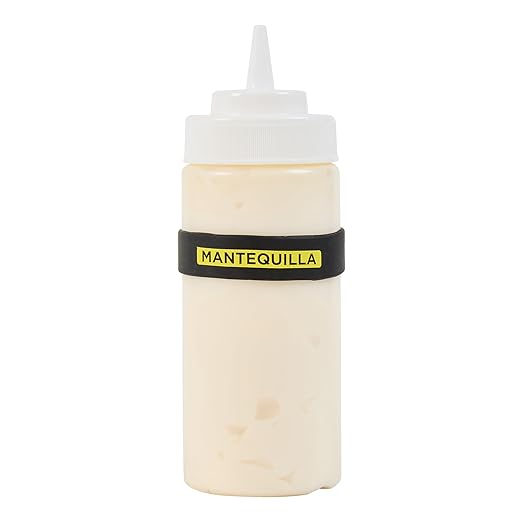 Restaurantware Silicone Squeeze Bottle Band 10 Count 2.75 Inch Dishwasher Safe Condiment Identification Band, Butter Black Non-Slip Label Band for Condiment Labeling at Restaurants, Food Trucks