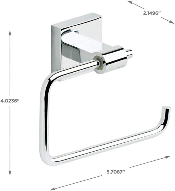 Franklin Brass Maxted (2-Pack) Toilet Paper Holder Chrome Tissue Roll Holder for Bathroom Organization and Storage Euro/Single Post/Hook Toilet Tissue Holder Wall Bathroom Accessories MAX50-PC