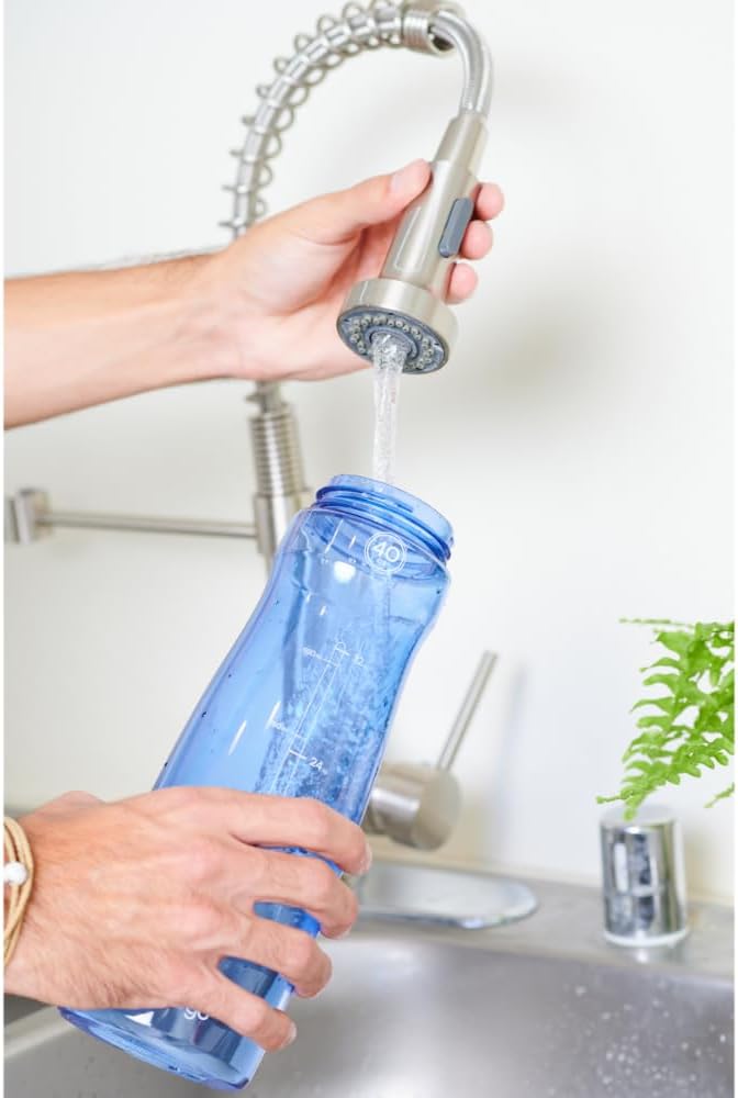 Pogo Plastic Water Bottle with Chug Lid and Carry Handle, Reusable, BPA Free, Dishwasher Safe, Perfect for Travel, School, Outdoors, and Gym | 18oz, 32oz, 40oz, 64oz