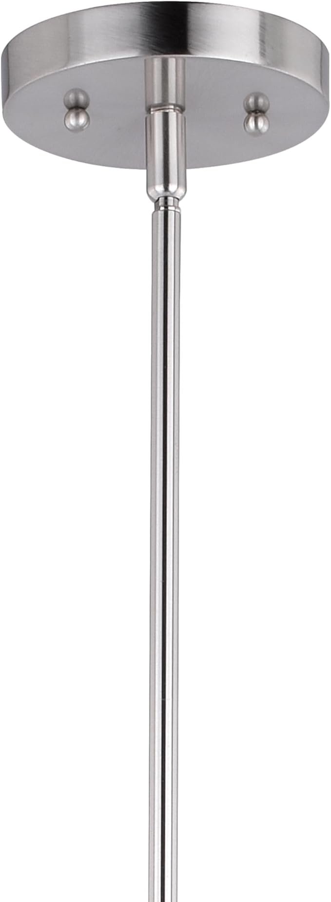 VAXCEL Beloit 3 Light Satin Nickel Farmhouse Chandelier Clear Glass
