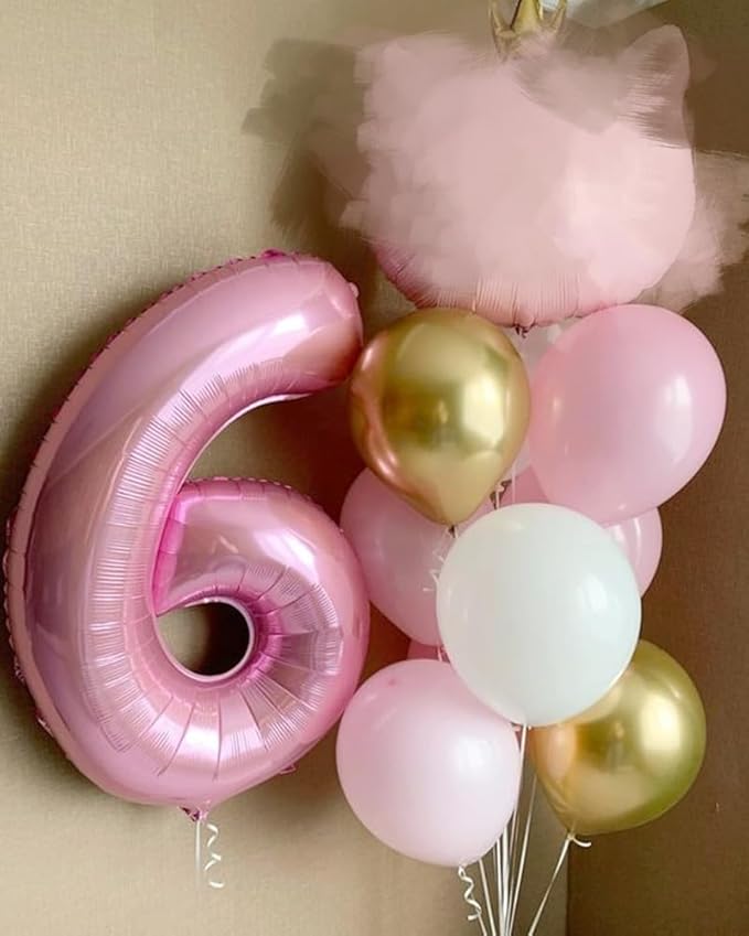 Number Balloons 19, Happy Birthday Decoration for 19th 91, Pink Balloon Numbers 40 Inch for Girls Boys Women Men Engagement, Bridal Shower Party