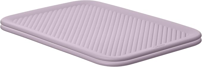 Superio Ribbed Collection - Decorative Plastic Basket Open Home Storage Bins Organizer, Lilac (Parent) Container Boxes for Organizing Closet Storage Bins for Shelves (Lid - Medium (5 Liter), 2 Pack)