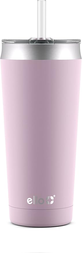 Ello Beacon Vacuum Insulated Stainless Steel Tumbler with Slider Lid and Optional Straw