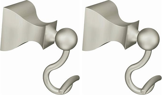 Moen DN8303BN Retreat Robe Hook, Brushed Nickel (Pack of 2)