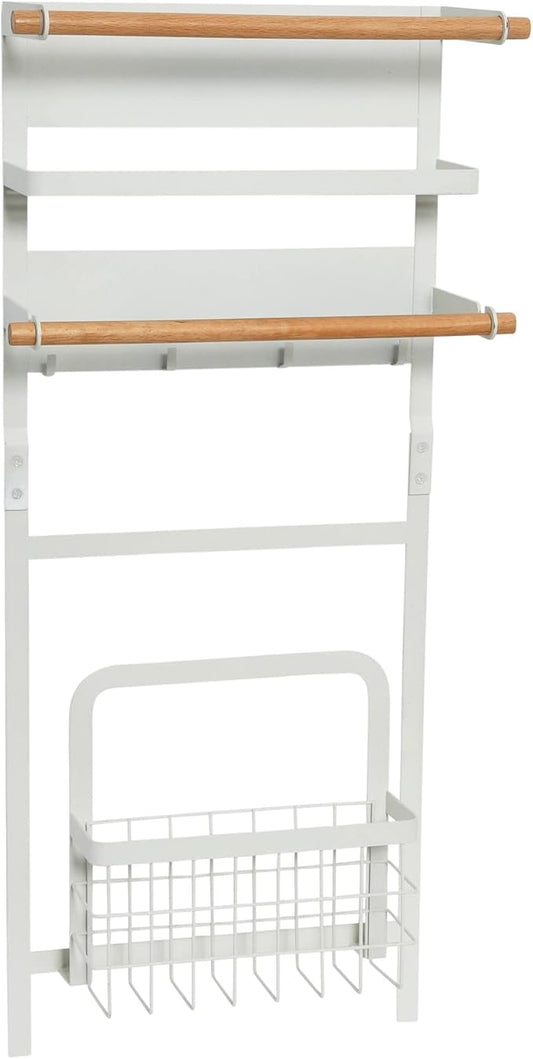 Household Essentials Metal Magnetic Organizer Rack, White