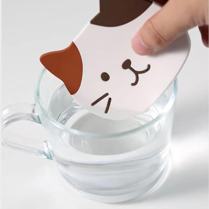 Set of 5 Adorable Cat Silicone Kitchen Appliance Covers - Heat-Resistant, Non-Slip Protectors for Coffee Makers, Toasters, Blenders, Stylish Home Decor Gift for Cat Lovers (10x8cm, Assorted Designs)