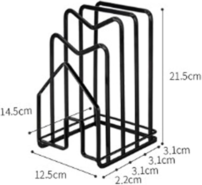 Kitchen Storage Rack Rack Shelf Stand Multi Layer Space Saving Rusoof Cutting Board l Kitchen Organizer Pot Lid Holder Home Storage Shelves (Color : A BLACK) (B Black)