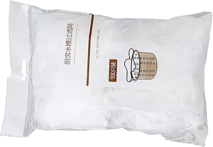 Kitchen Sink Garbage Filter Net Polyester High Density Elastic Odorless (100 pieces)
