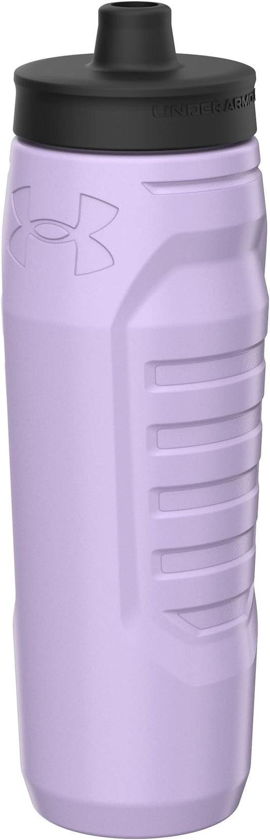 Under Armour Squeeze Water Bottles, 32 oz Water Bottles, Sideline Sports Water Bottle with Quick-Shot Lid, Quick & Easy Hydration, Gym Water Bottles, Squeeze Bottle, 1 32oz Bottle