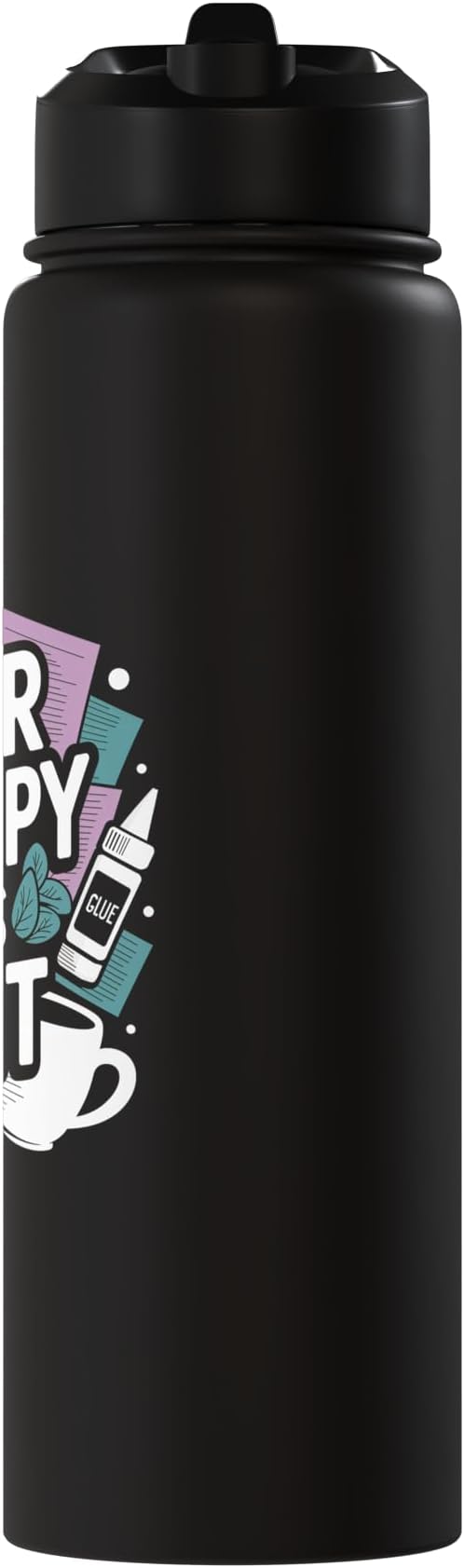 Paper Therapy Feels Right Scrapbooking Stainless Steel Insulated Water Bottle