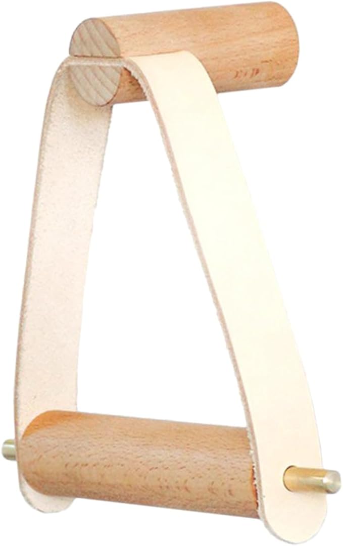 HOMSFOU Wooden Paper Towel Holder Wall Mount Paper Towel Rack Decorative Tissue Box for Home Easy Install