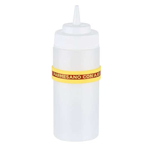 Restaurantware Silicone Squeeze Bottle Band 10 Count 2.75 Inch Dishwasher Safe Condiment Identification Band, Garlic Parmesan Yellow Non-Slip Band for Condiment Labeling at Restaurants, Food Trucks