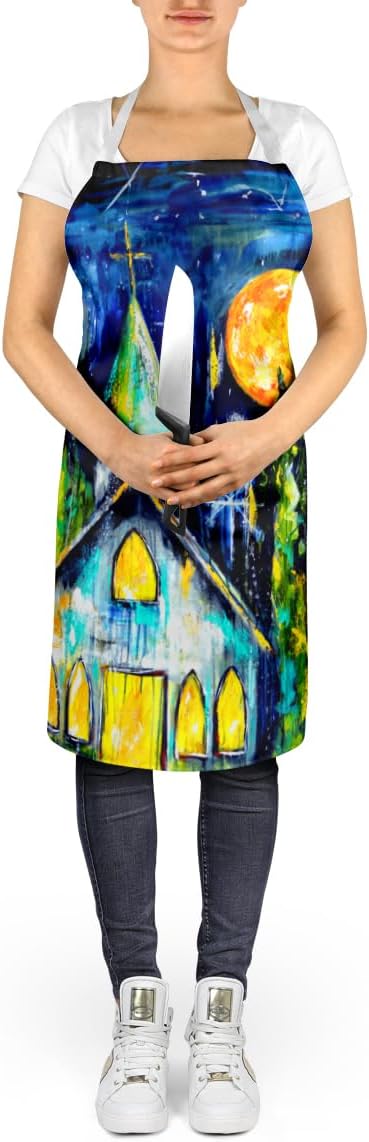 Caroline's Treasures Rock of Ages Church Apron Cooking Kitchen Server Baking Crafts Gardening for Adult Women Men, Unisex, Large, Multicolor