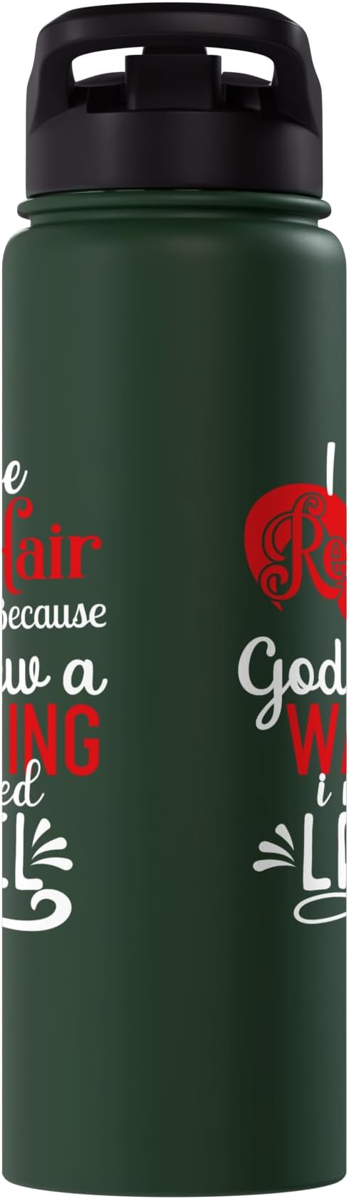 i have red hair because god knew i needed a warning label Stainless Steel Insulated Water Bottle