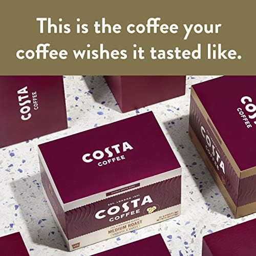 Costa Coffee Ground Coffee, Colombian Decaf Medium Roast, 12oz each, Rainforest Alliance Certified (Pack of 5)